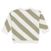Olijfgroene/witte gestreepte sweater 'happy' - Sweater milky/light khaki
